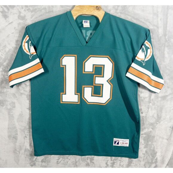 Vintage Miami Dolphins Dan Marino Logo 7 Jersey Mens Large USA Made‎